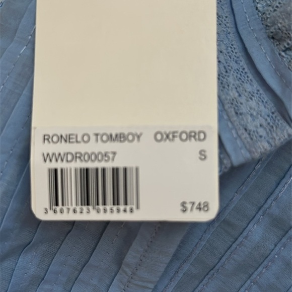 NWT! $748 Zadig & Voltaire Ronelo Tomboy Oxford Light Blue Maxi Dress SZ S - Picture 3 of 14